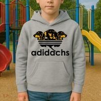 Adidachs Funny Daschund Dog Kids Hoodie thumb 2