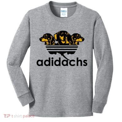 Adidachs Funny Daschund Dog Kids Long Sleeve Shirt