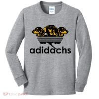 Adidachs Funny Daschund Dog Kids Long Sleeve Shirt thumb 0