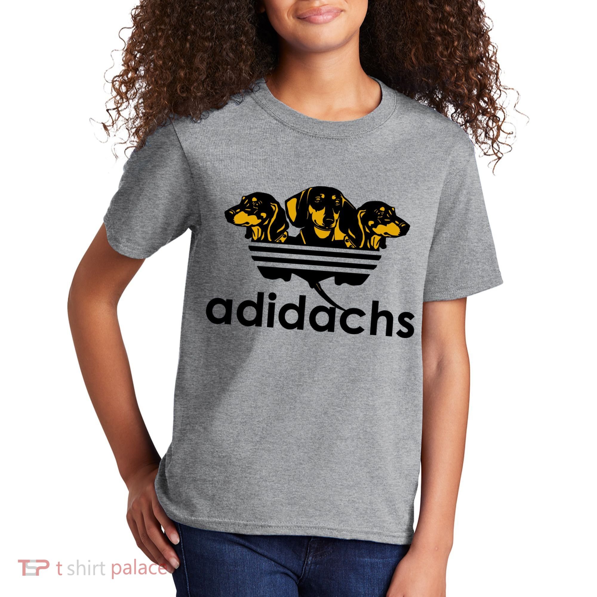 Adidachs Funny Daschund Dog Kids T-Shirt