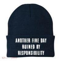 Another Fine Day Ruined By Responsibility Beanie thumb 0