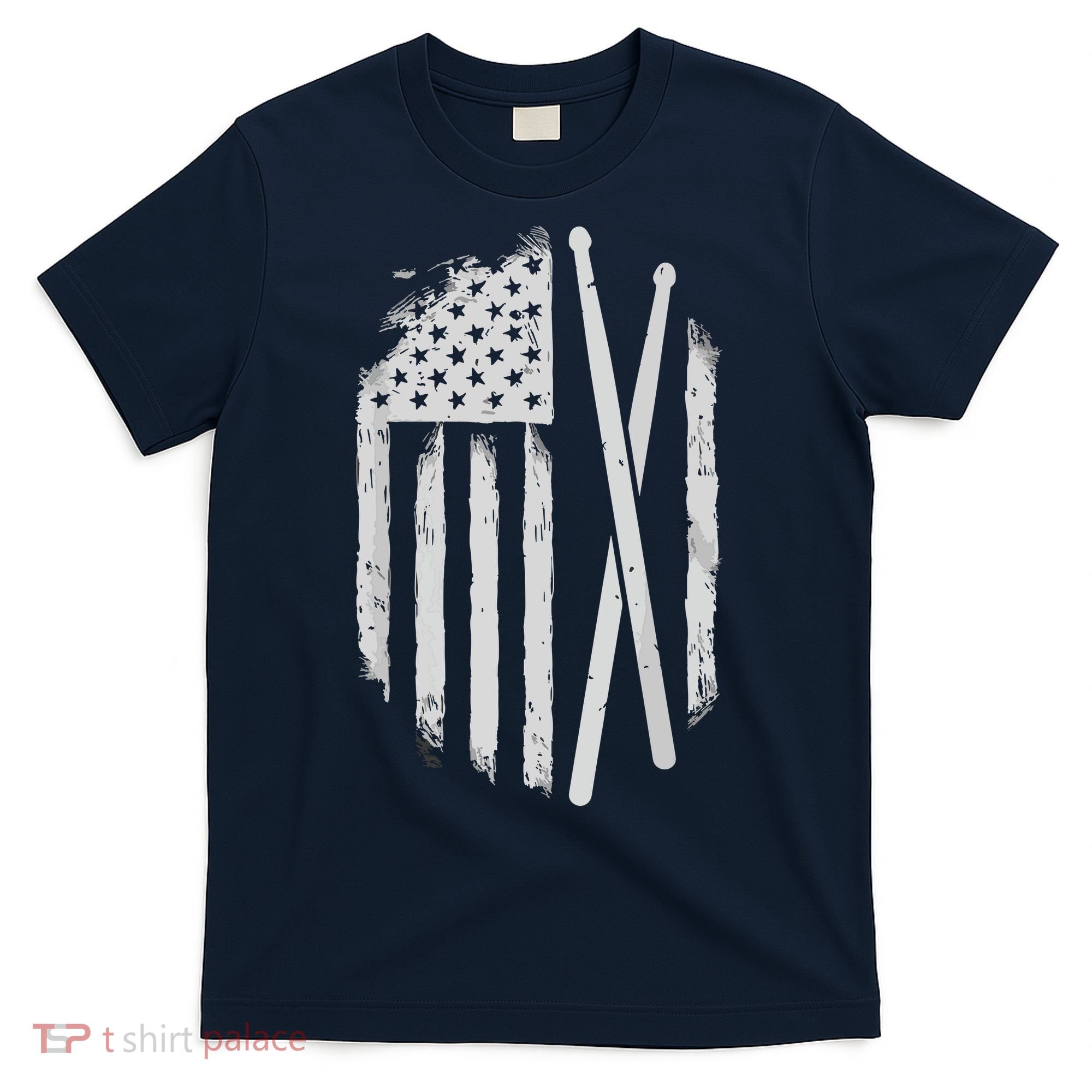 American Flag Drumsticks USA Drummers Vintage Drum Sticks T-Shirt