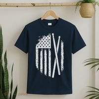 American Flag Drumsticks USA Drummers Vintage Drum Sticks T-Shirt thumb 2