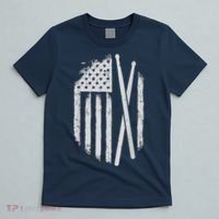 American Flag Drumsticks USA Drummers Vintage Drum Sticks T-Shirt thumb 5