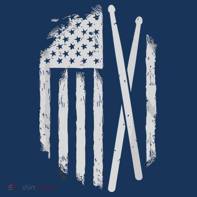 American Flag Drumsticks USA Drummers Vintage Drum Sticks Button