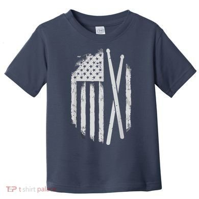 American Flag Drumsticks USA Drummers Vintage Drum Sticks Toddler T-Shirt