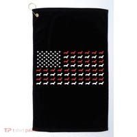 American Flag Dachshund Patriotic Dachshund Doxie Lover Cool Gift Golf Towel thumb 0