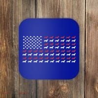 American Flag Dachshund Patriotic Dachshund Doxie Lover Cool Gift Coaster thumb 0