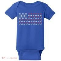 American Flag Dachshund Patriotic Dachshund Doxie Lover Cool Gift Baby Bodysuit thumb 0