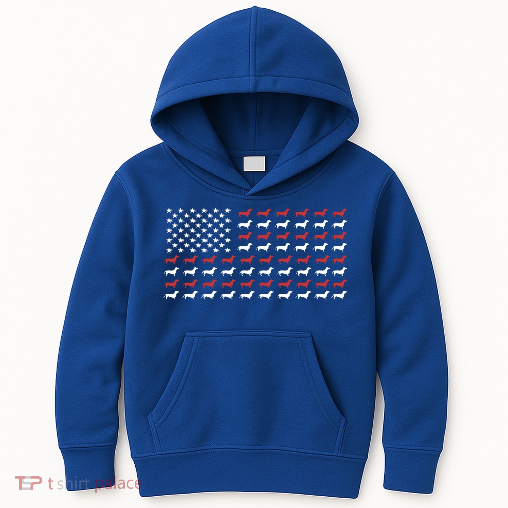 American Flag Dachshund Patriotic Dachshund Doxie Lover Cool Gift Kids Hoodie