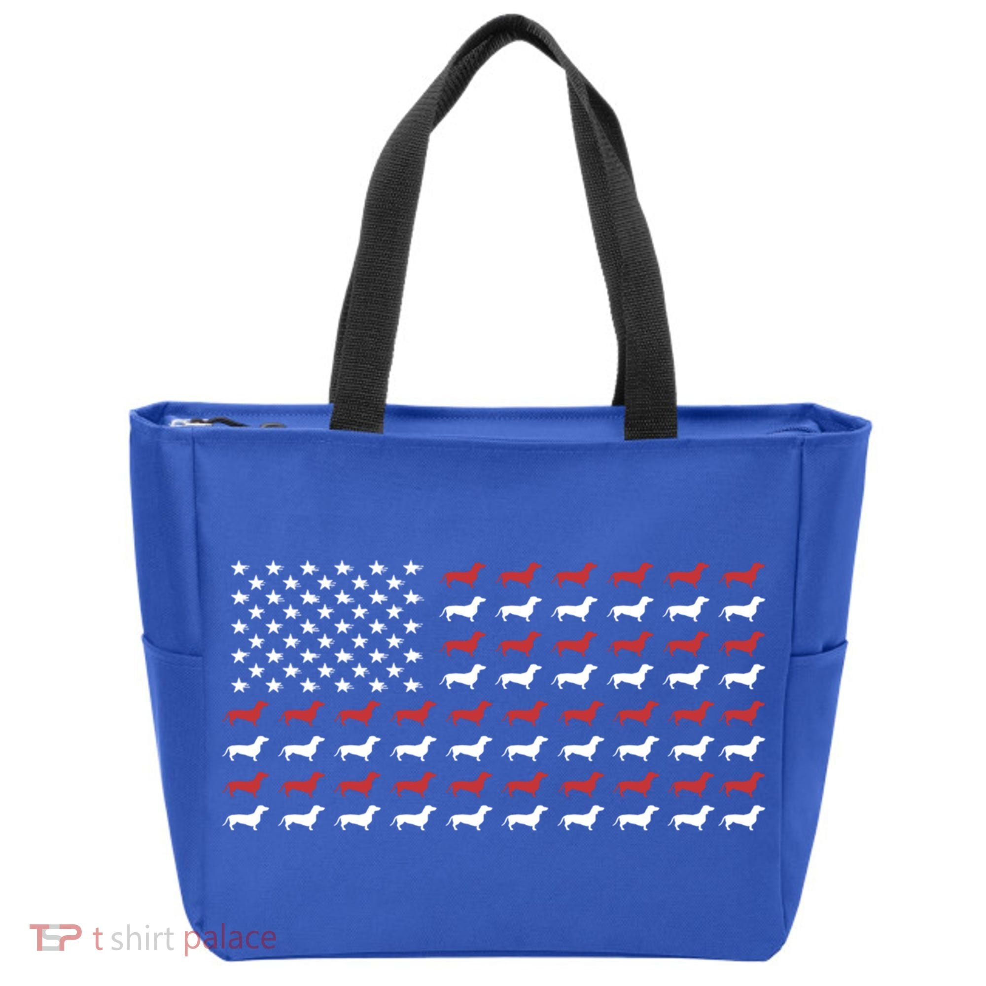 American Flag Dachshund Patriotic Dachshund Doxie Lover Cool Gift Tote Bag