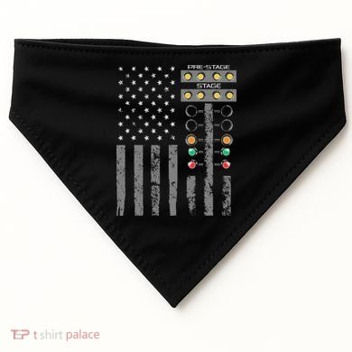 American Flag Drag Racing Strip Tree Light For Dragster USA-Made Doggie Bandana