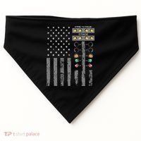 American Flag Drag Racing Strip Tree Light For Dragster USA-Made Doggie Bandana thumb 0