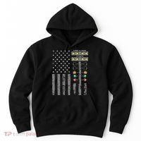 American Flag Drag Racing Strip Tree Light For Dragster Hoodie thumb 0