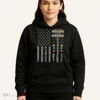 American Flag Drag Racing Strip Tree Light For Dragster Hoodie thumb 5