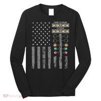 American Flag Drag Racing Strip Tree Light For Dragster Long Sleeve Shirt thumb 0