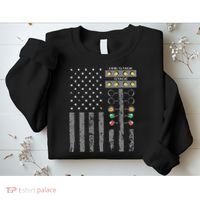 American Flag Drag Racing Strip Tree Light For Dragster Sweatshirt thumb 2