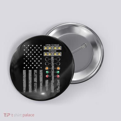 American Flag Drag Racing Strip Tree Light For Dragster Button