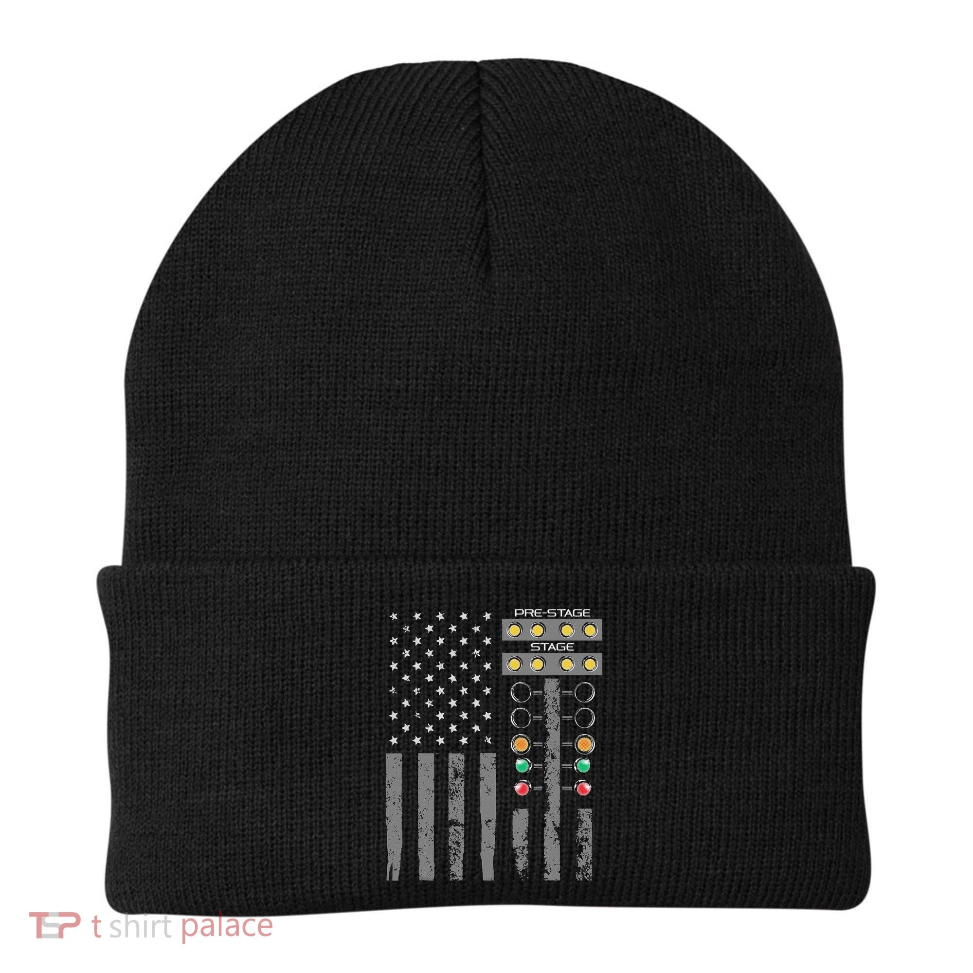 American Flag Drag Racing Strip Tree Light For Dragster Beanie