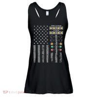 American Flag Drag Racing Strip Tree Light For Dragster Ladies Essential Flowy Tank thumb 0