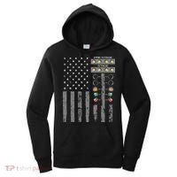 American Flag Drag Racing Strip Tree Light For Dragster Women's Hoodie thumb 0