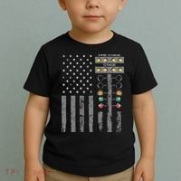 American Flag Drag Racing Strip Tree Light For Dragster Toddler T-Shirt thumb 2