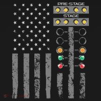 American Flag Drag Racing Strip Tree Light For Dragster Women's T-Shirt thumb 6