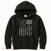 American Flag Drag Racing Strip Tree Light For Dragster Kids Hoodie thumb 0