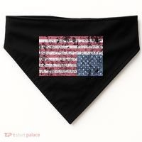 American Flag Distress Upside Down United States Usa USA-Made Doggie Bandana thumb 0