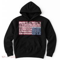 American Flag Distress Upside Down United States Usa Hoodie thumb 0