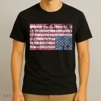 American Flag Distress Upside Down United States Usa T-Shirt thumb 3
