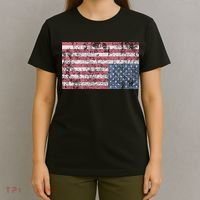 American Flag Distress Upside Down United States Usa T-Shirt thumb 4