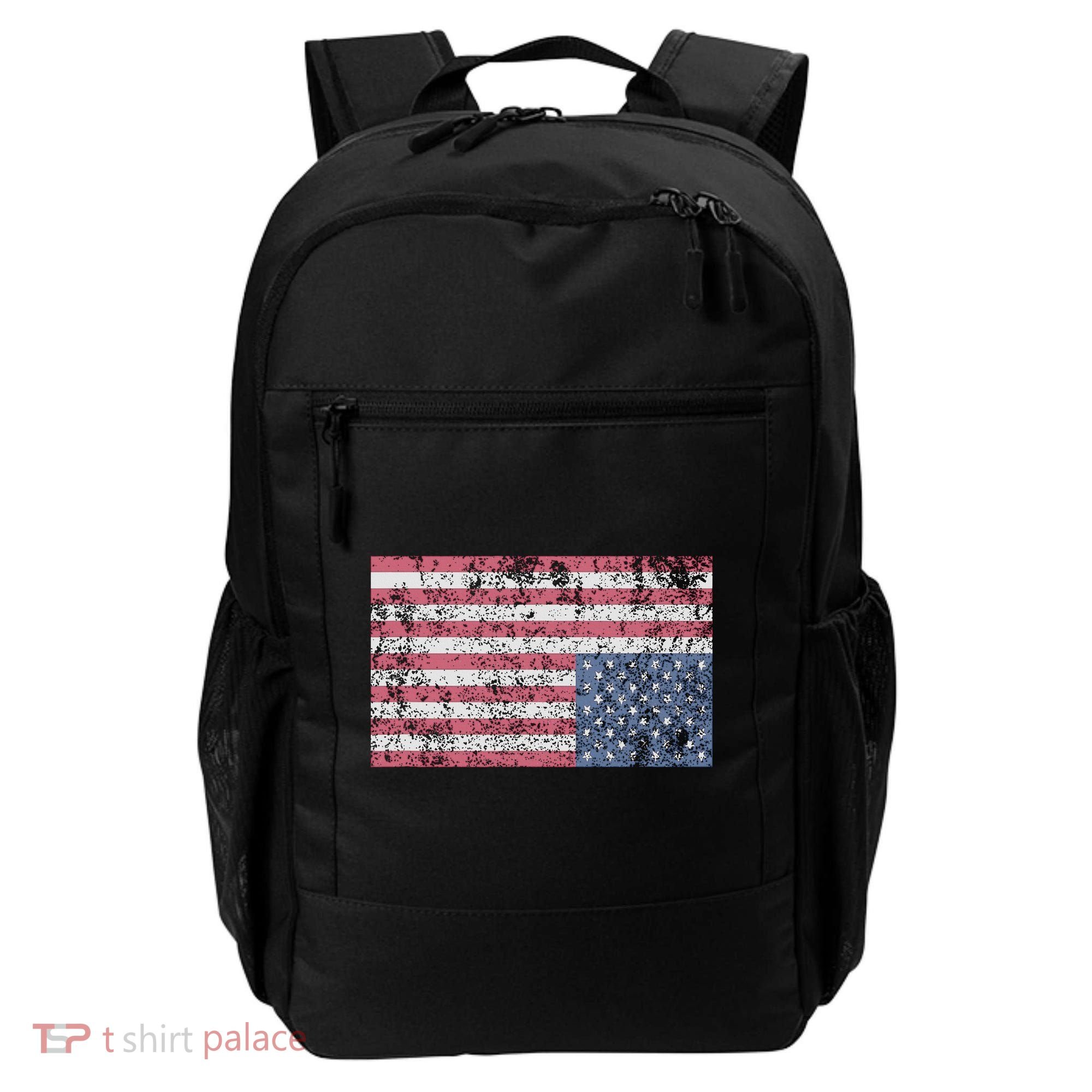 American Flag Distress Upside Down United States Usa Backpack