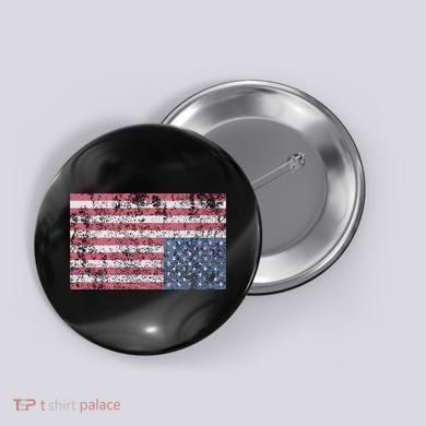 American Flag Distress Upside Down United States Usa Button