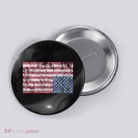 American Flag Distress Upside Down United States Usa Button thumb 0