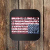 American Flag Distress Upside Down United States Usa Coaster thumb 0