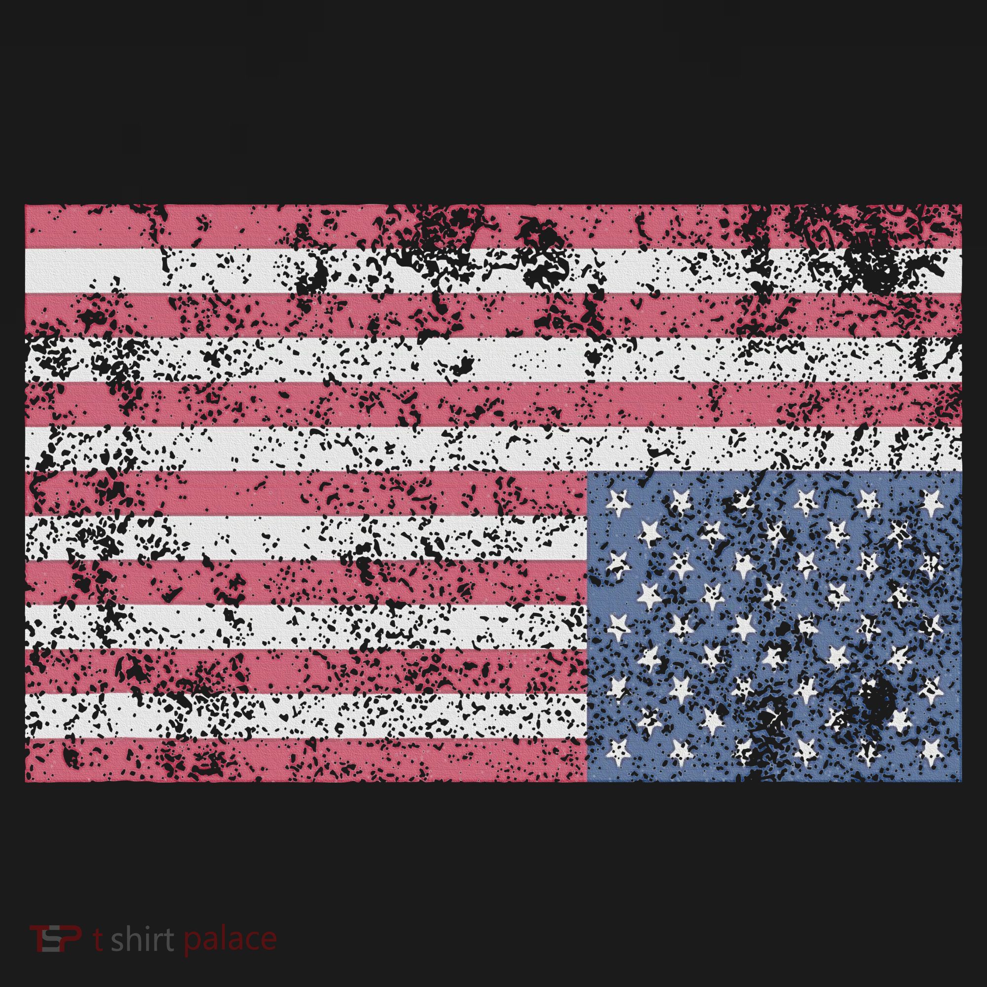 American Flag Distress Upside Down United States Usa Women's Tank Top