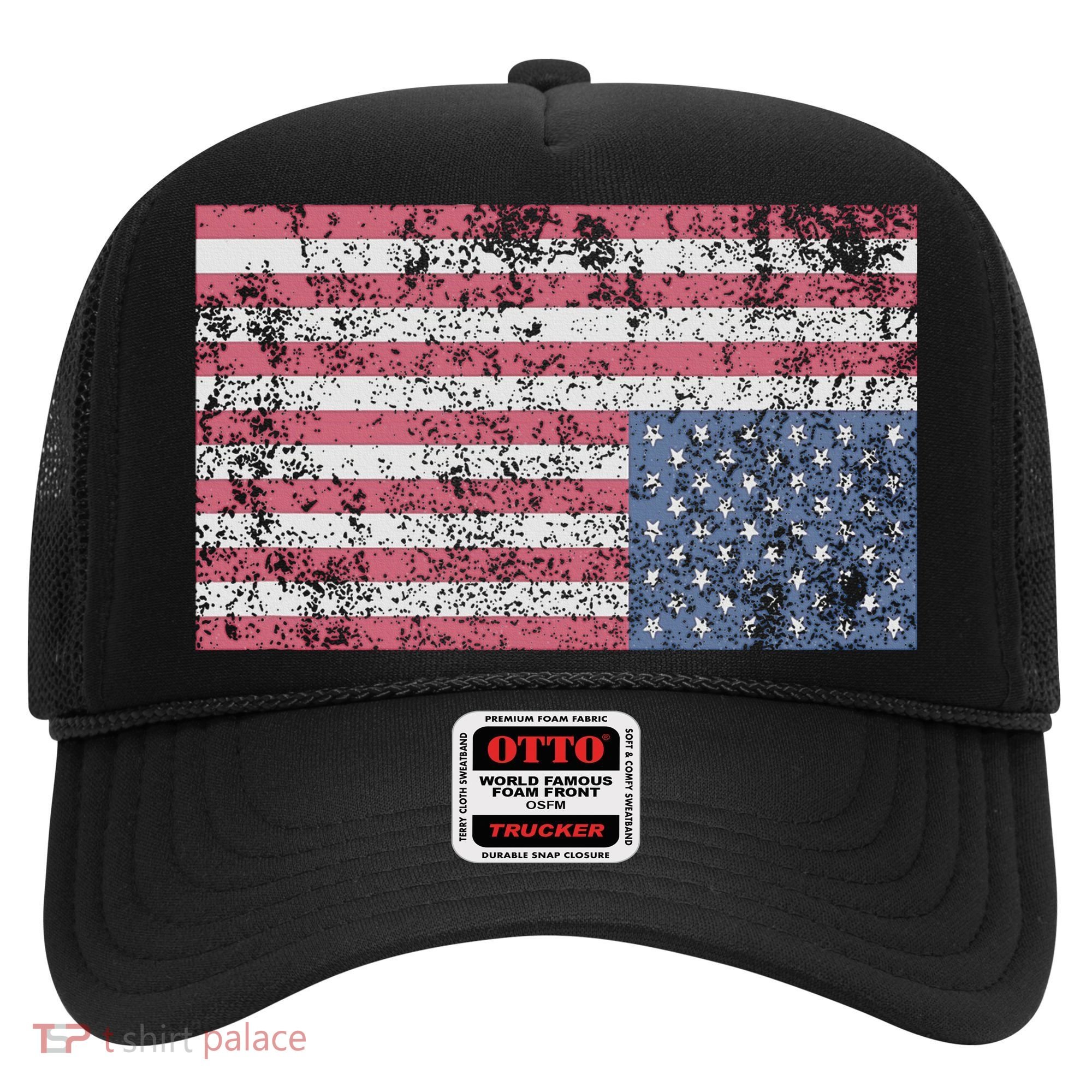 American Flag Distress Upside Down United States Usa Hat