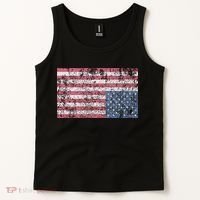 American Flag Distress Upside Down United States Usa Tank Top thumb 2