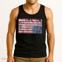 American Flag Distress Upside Down United States Usa Tank Top thumb 3