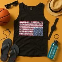 American Flag Distress Upside Down United States Usa Tank Top thumb 4