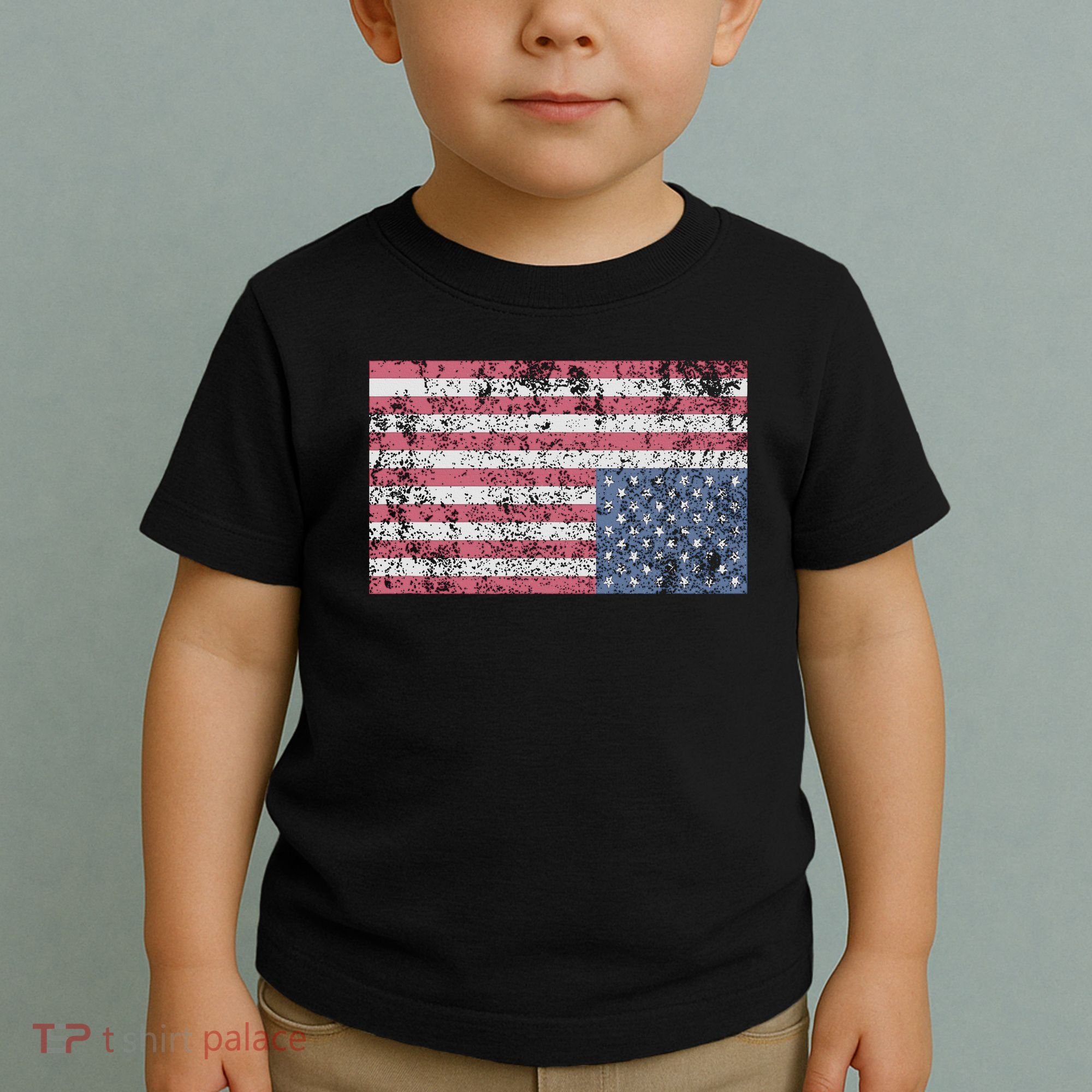 American Flag Distress Upside Down United States Usa Toddler T-Shirt