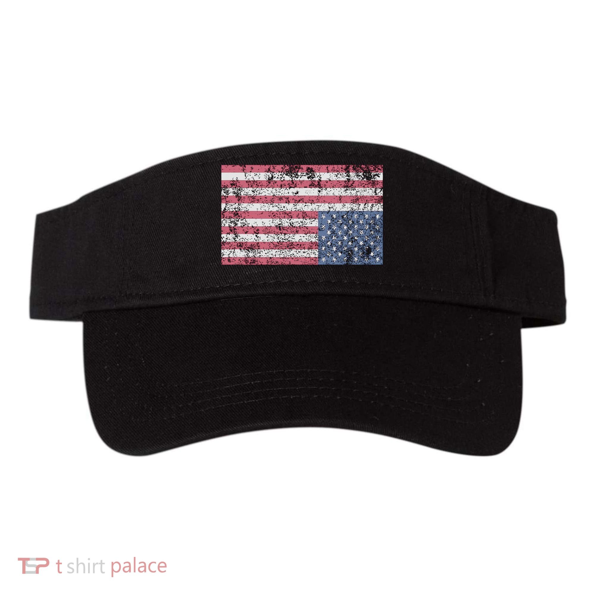 American Flag Distress Upside Down United States Usa Visor