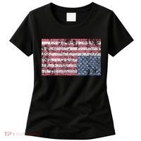 American Flag Distress Upside Down United States Usa Women's T-Shirt thumb 0