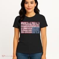 American Flag Distress Upside Down United States Usa Women's T-Shirt thumb 4