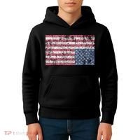 American Flag Distress Upside Down United States Usa Kids Hoodie thumb 4