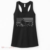 American Flag Dirt Bike Motocross Motocross Women's Tank Top thumb 0