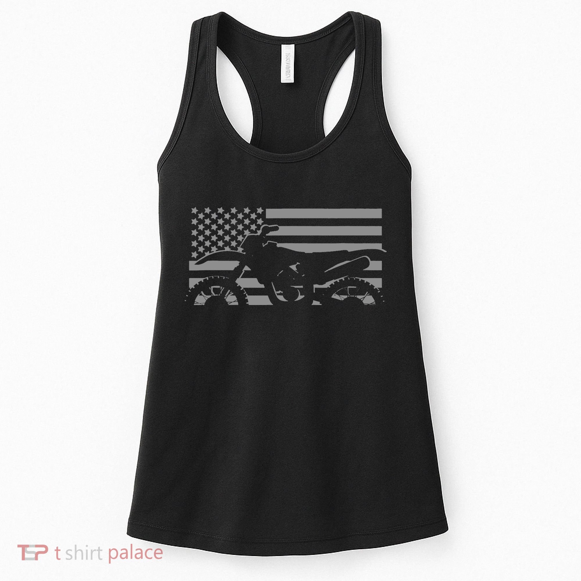 American Flag Dirt Bike Motocross Motocross Women's Tank Top