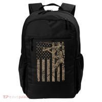 American Flag Distressed Patriotic Electric Cable Lineman Gift Backpack thumb 0