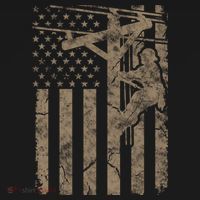American Flag Distressed Patriotic Electric Cable Lineman Gift Baby Bodysuit thumb 2